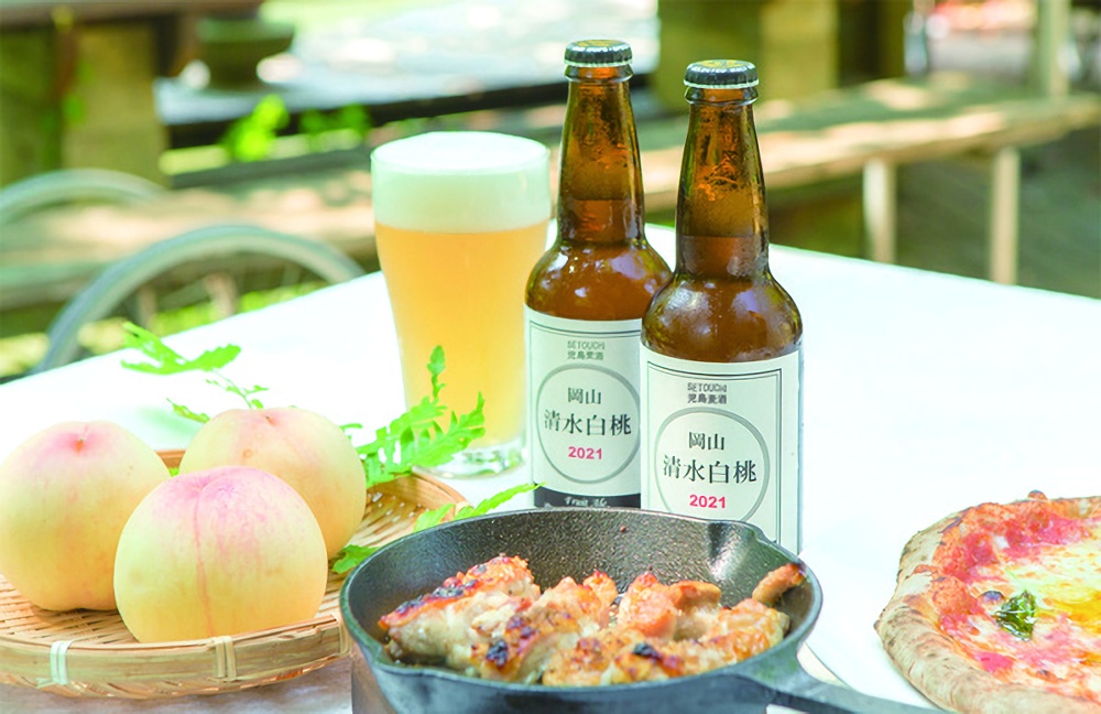 児島麦酒、岡山県産の清水白桃を使った期間限定ビール「清水白桃プレミアムクラフトビール」をMakuakeにて販売