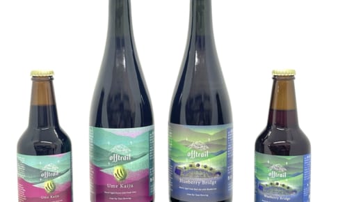 Far Yeast Brewing、山梨県小菅村の梅を使った「Off Trail Ume Kaiju」とブルーベリーを使った「Off Trail Blueberry Bridge」を同時発売