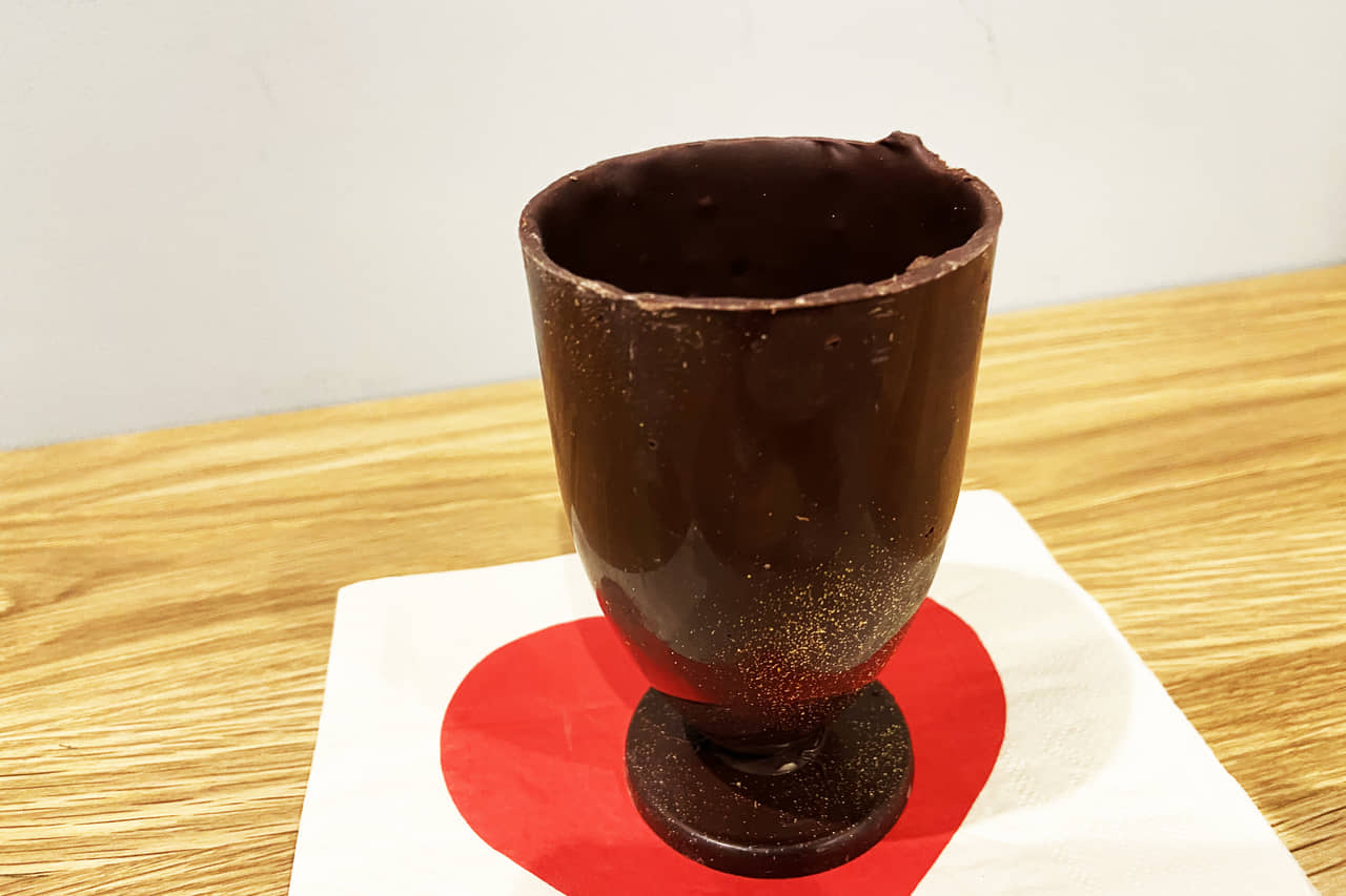 タダシヤナギのオリジナルチョコレートグラス