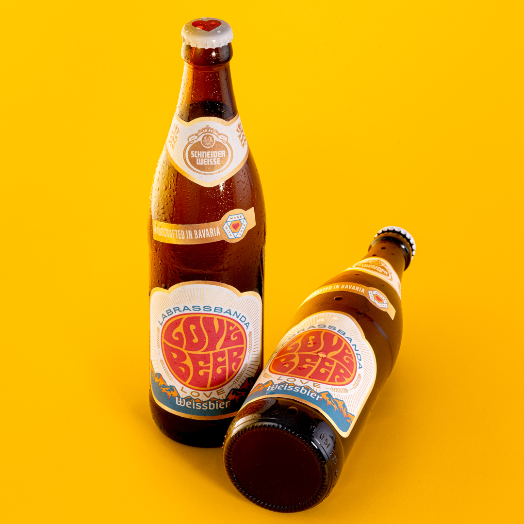 ドイツビール・シュナイダーヴァイセの150周年記念ビール「LOVE BEER」ボトル